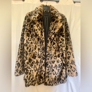 Faux Fur Leopard Coat